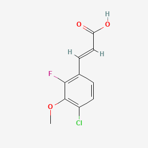 B1426010 4-Chloro-2-fluoro-3-methoxycinnamic acid CAS No. 1353001-74-7