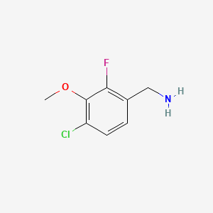 B1426011 4-Chloro-2-fluoro-3-methoxybenzylamine CAS No. 1323966-34-2