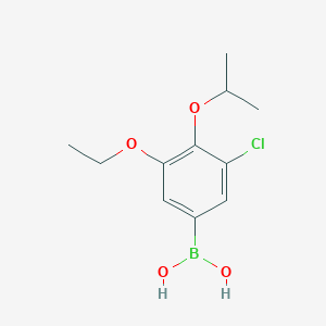 molecular formula C11H16BClO4 B1426026 3-Chloro-5-ethoxy-4-isopropoxyphenylboronic acid CAS No. 1701449-15-1