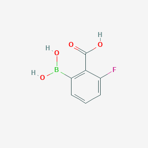 molecular formula C7H6BFO4 B1426030 2-Carboxy-3-fluorophenylboronic acid CAS No. 1799979-96-6