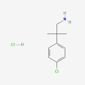 molecular formula C10H15Cl2N B1426032 2-(4-氯苯基)-2-甲基丙胺盐酸盐 CAS No. 1002557-04-1