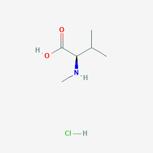 molecular formula C6H14ClNO2 B1426033 (R)-3-Methyl-2-(methylamino)butanoic acid hydrochloride CAS No. 210830-32-3