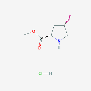 molecular formula C6H11ClFNO2 B1426035 (2S,4S)-Methyl 4-fluoropyrrolidine-2-carboxylate hydrochloride CAS No. 58281-79-1