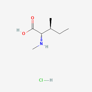 molecular formula C7H16ClNO2 B1426043 (2S,3S)-3-Methyl-2-(methylamino)pentanoic acid hydrochloride CAS No. 66866-68-0