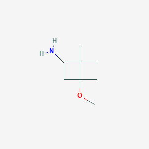 molecular formula C8H17NO B1426044 3-甲氧基-2,2,3-三甲基环丁烷-1-胺 CAS No. 1354963-76-0