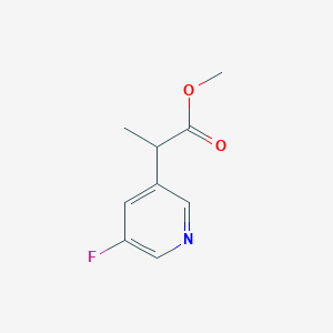 molecular formula C9H10FNO2 B1426045 Methyl 2-(5-fluoropyridin-3-yl)propanoate CAS No. 1249872-73-8