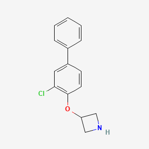 molecular formula C15H14ClNO B1426046 3-[(3-Chloro[1,1'-biphenyl]-4-yl)oxy]azetidine CAS No. 1219981-44-8