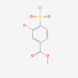 B1426054 Methyl 3-bromo-4-(chlorosulfonyl)benzoate CAS No. 1354953-47-1