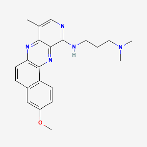 molecular formula C22H25N5O B14260827 1,3-Propanediamine, N'-(3-methoxy-8-methylbenzo(f)pyrido(4,3-b)quinoxalin-11-yl)-N,N-dimethyl- CAS No. 165548-08-3