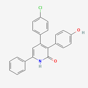 4-(4-Chlorophenyl)-3-(4-hydroxyphenyl)-6-phenylpyridin-2(1H)-one