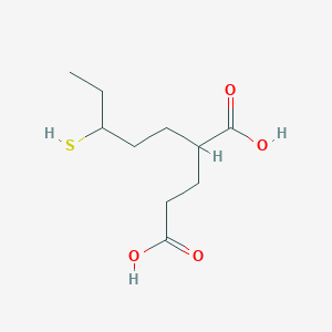 molecular formula C10H18O4S B14260901 Pentanedioic acid, 2-(3-mercaptopentyl)- CAS No. 254737-28-5