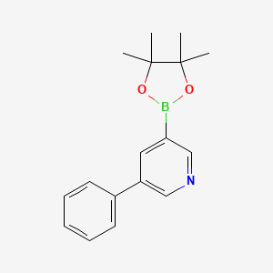 molecular formula C17H20BNO2 B1426092 3-苯基-5-(4,4,5,5-四甲基-1,3,2-二氧杂硼环-2-基)吡啶 CAS No. 1171891-07-8
