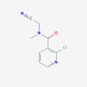 molecular formula C9H8ClN3O B14260960 3-Pyridinecarboxamide, 2-chloro-N-(cyanomethyl)-N-methyl- CAS No. 205309-73-5