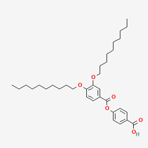 molecular formula C34H50O6 B14260962 4-{[3,4-Bis(decyloxy)benzoyl]oxy}benzoic acid CAS No. 180678-39-1