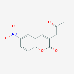 molecular formula C12H9NO5 B14260970 6-Nitro-3-(2-oxo-propyl)-chromen-2-one 