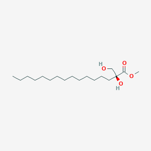 molecular formula C18H36O4 B14261005 Hexadecanoic acid, 2-hydroxy-2-(hydroxymethyl)-, methyl ester, (S)- CAS No. 189576-77-0