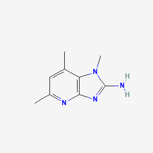 molecular formula C9H12N4 B14261013 1,5,7-Trimethyl-1H-imidazo[4,5-b]pyridin-2-amine CAS No. 401560-75-6