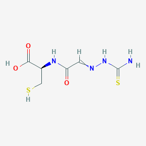 molecular formula C6H10N4O3S2 B14261024 N-[(2-Carbamothioylhydrazinylidene)acetyl]-L-cysteine CAS No. 253197-61-4