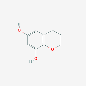 molecular formula C9H10O3 B14261034 3,4-Dihydro-2H-1-benzopyran-6,8-diol CAS No. 185122-80-9