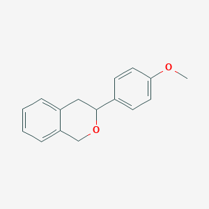 molecular formula C16H16O2 B14261039 1H-2-Benzopyran, 3,4-dihydro-3-(4-methoxyphenyl)- CAS No. 214550-36-4