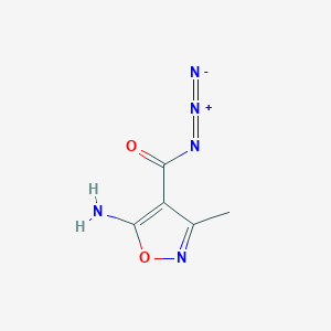 molecular formula C5H5N5O2 B14261048 4-Isoxazolecarbonyl azide, 5-amino-3-methyl- CAS No. 159954-47-9