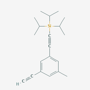 molecular formula C20H28Si B14261098 [(3-Ethynyl-5-methylphenyl)ethynyl]tri(propan-2-yl)silane CAS No. 188636-69-3