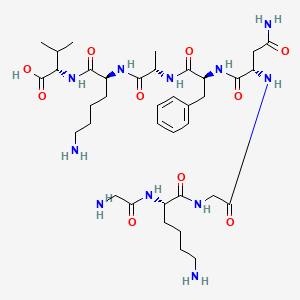 molecular formula C37H61N11O10 B14261099 Glycyl-L-lysylglycyl-L-asparaginyl-L-phenylalanyl-L-alanyl-L-lysyl-L-valine CAS No. 375820-28-3