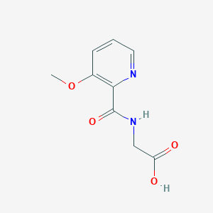 molecular formula C9H10N2O4 B14261100 Glycine, N-[(3-methoxy-2-pyridinyl)carbonyl]- CAS No. 170622-36-3