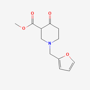 molecular formula C12H15NO4 B1426111 1-(2-呋喃甲基)-4-氧代哌啶-3-羧酸甲酯 CAS No. 1225594-60-4