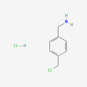 molecular formula C8H11Cl2N B1426114 (4-(氯甲基)苯基)甲胺盐酸盐 CAS No. 1194752-34-5