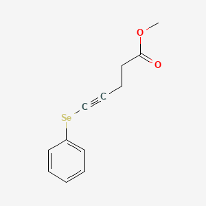 4-Pentynoic acid, 5-(phenylseleno)-, methyl ester