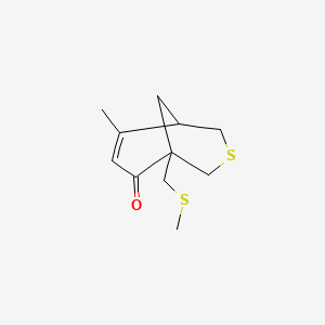 8-Methyl-5-[(methylsulfanyl)methyl]-3-thiabicyclo[3.3.1]non-7-en-6-one