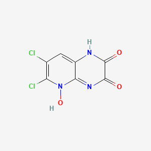 molecular formula C7H3Cl2N3O3 B14261170 6,7-dichloro-5-hydroxy-1H-pyrido[2,3-b]pyrazine-2,3-dione CAS No. 168123-81-7