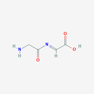 molecular formula C4H6N2O3 B14261175 (2E)-{[(E)-Glycyl]imino}acetic acid CAS No. 140668-52-6