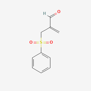 molecular formula C10H10O3S B14261185 2-[(Benzenesulfonyl)methyl]prop-2-enal CAS No. 167390-74-1