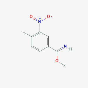 molecular formula C9H10N2O3 B14261218 Benzenecarboximidic acid, 4-methyl-3-nitro-, methyl ester CAS No. 166522-39-0