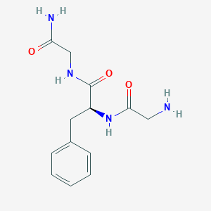 molecular formula C13H18N4O3 B14261219 Glycyl-L-phenylalanylglycinamide CAS No. 215320-78-8