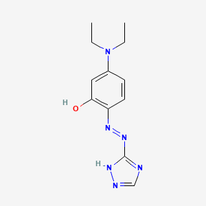 molecular formula C12H16N6O B14261234 3-(diethylamino)-6-(1H-1,2,4-triazol-5-ylhydrazinylidene)cyclohexa-2,4-dien-1-one CAS No. 219703-07-8