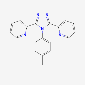 molecular formula C19H15N5 B14261239 2,2'-[4-(4-Methylphenyl)-4H-1,2,4-triazole-3,5-diyl]dipyridine CAS No. 263568-83-8