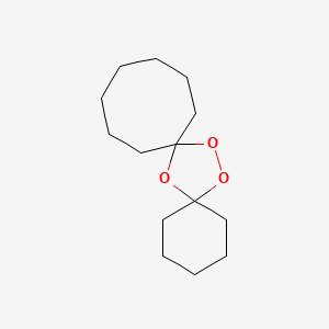 molecular formula C14H24O3 B14261251 7,16,17-Trioxadispiro[5.1.7~8~.2~6~]heptadecane CAS No. 185614-72-6