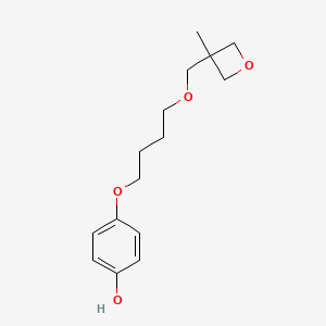 molecular formula C15H22O4 B14261267 4-{4-[(3-Methyloxetan-3-YL)methoxy]butoxy}phenol CAS No. 163009-96-9