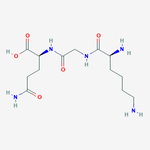 molecular formula C13H25N5O5 B14261273 L-Glutamine, L-lysylglycyl- CAS No. 172684-38-7