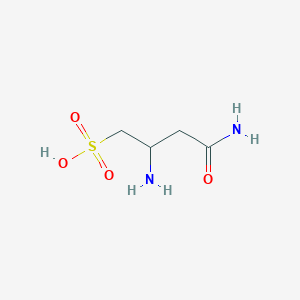 molecular formula C4H10N2O4S B14261275 2,4-Diamino-4-oxobutane-1-sulfonic acid CAS No. 138892-81-6