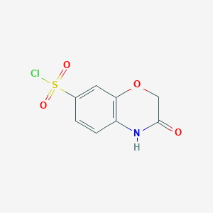 molecular formula C8H6ClNO4S B1426128 3-氧代-3,4-二氢-2H-苯并[b][1,4]恶嗪-7-磺酰氯 CAS No. 868962-24-7