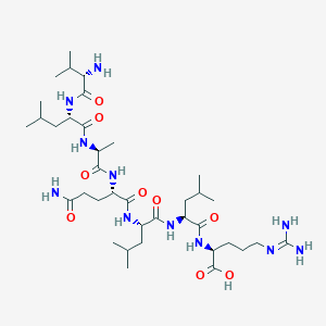 molecular formula C37H69N11O9 B14261281 H-Val-Leu-Ala-Gln-Leu-Leu-Arg-OH CAS No. 249620-10-8