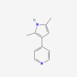 molecular formula C11H12N2 B14261290 4-(2,5-dimethyl-1H-pyrrol-3-yl)pyridine 