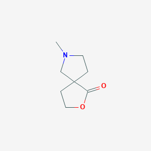 molecular formula C8H13NO2 B14261309 7-Methyl-2-oxa-7-azaspiro[4.4]nonan-1-one CAS No. 389578-65-8