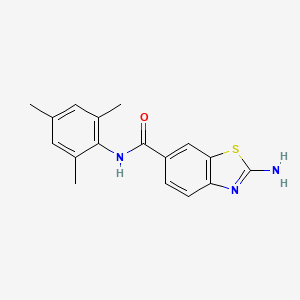 molecular formula C17H17N3OS B14261349 2-Amino-N-(2,4,6-trimethylphenyl)-1,3-benzothiazole-6-carboxamide CAS No. 225520-11-6