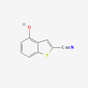 molecular formula C9H5NOS B1426135 4-羟基苯并[b]噻吩-2-腈 CAS No. 476199-30-1
