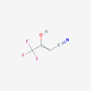 molecular formula C4H2F3NO B14261367 4,4,4-Trifluoro-3-hydroxybut-2-enenitrile CAS No. 139516-73-7